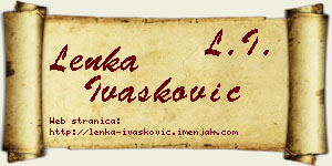 Lenka Ivašković vizit kartica